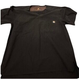 Carhartt Black Work‎ Utility Scrub Top V Neck Short Sleeve Tunic Relaxed Fit